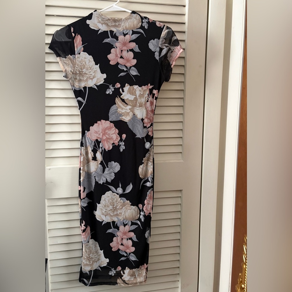 Floral Black Dress
